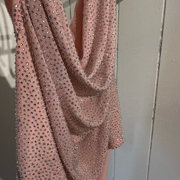 AKIRA Rhinestone Sparkling Pink Halter Top - Picture 4 of 4